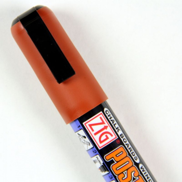 Brown Posterman Wet Wipe Pen - 6mm Nib
